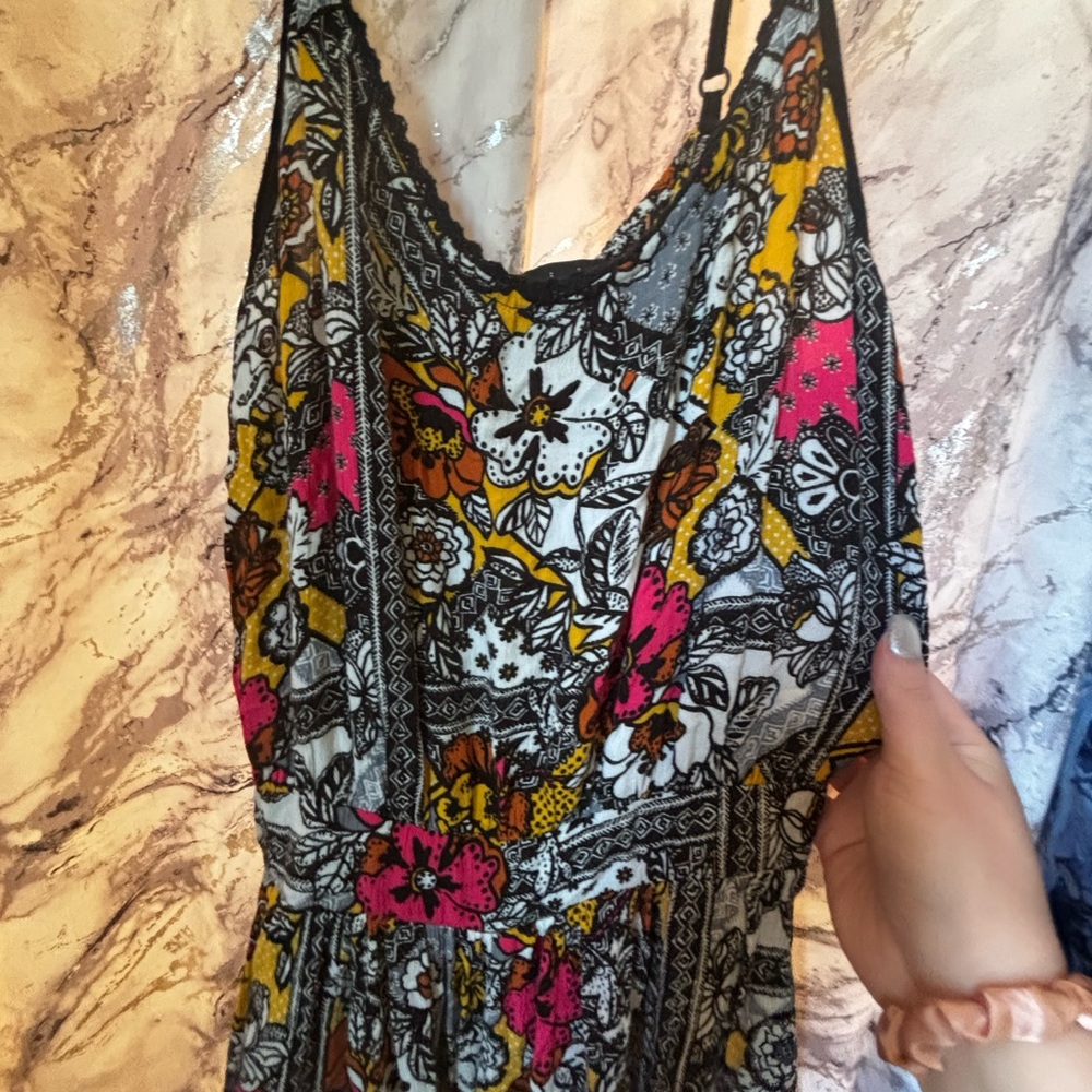 Derek Heart Multicolor Patterned Jumpsuit/Romper